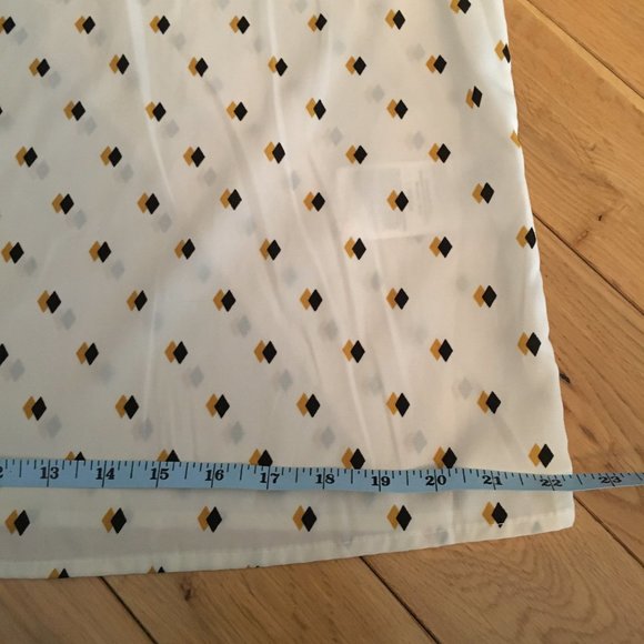 Retro 70s Mock Neck Diamond Print Secretary Blouse - Picture 13 of 16